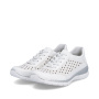 preview RIEKER L3217-80 bílé dámské kožené tenisky vzdušné, antistress podrážka