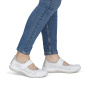 preview RIEKER L32B5-82 bílé dámské letní polobotky které krásně dýchají, antistress