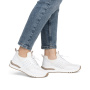 preview RIEKER M6651-80 bílé dámské moderní tenisky, antistress podrážka