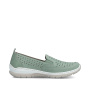 preview RIEKER L32F4-52 zelené dámské kožené letní mokasíny, antistress podrážka