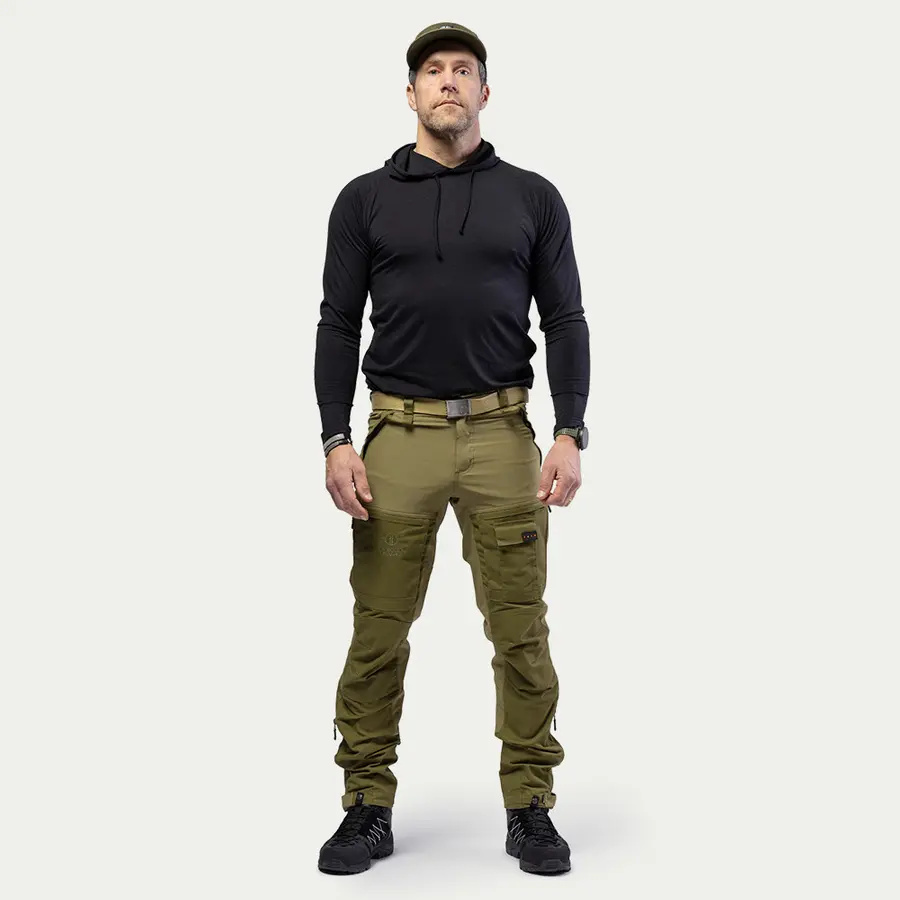 detail Beyond Nordic zelené pánské outdoor kalhoty