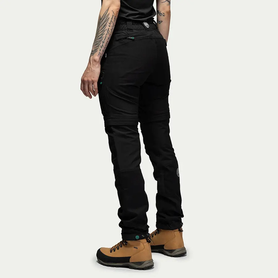 detail Beyond Nordic Zip-Off černé dámské outdoor kalhoty 2v1 Teflon EcoElite®