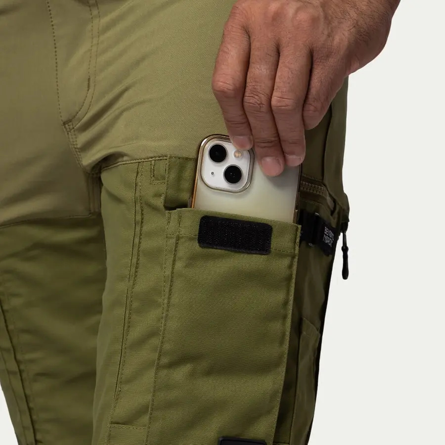 detail Beyond Nordic BN008 pánské zelené outdoor kalhoty stretch pohodlné voděodpudivé