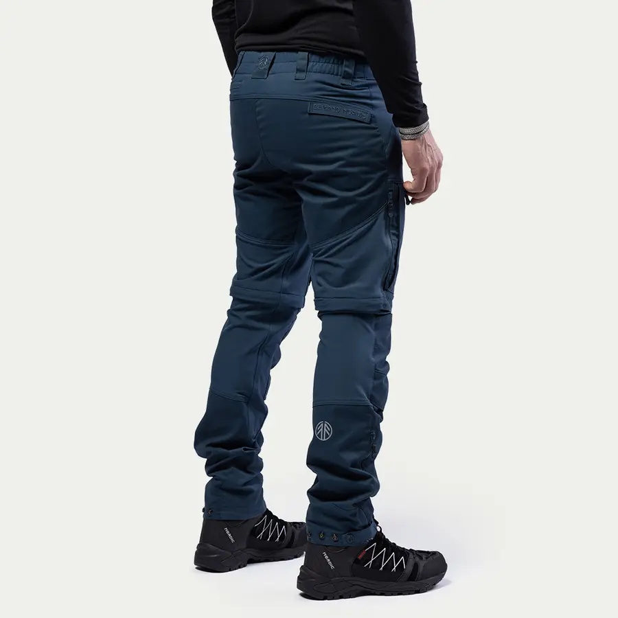 detail Beyond Nordic Sweden Zip-Off modré pánské outdoor kalhoty 2v1