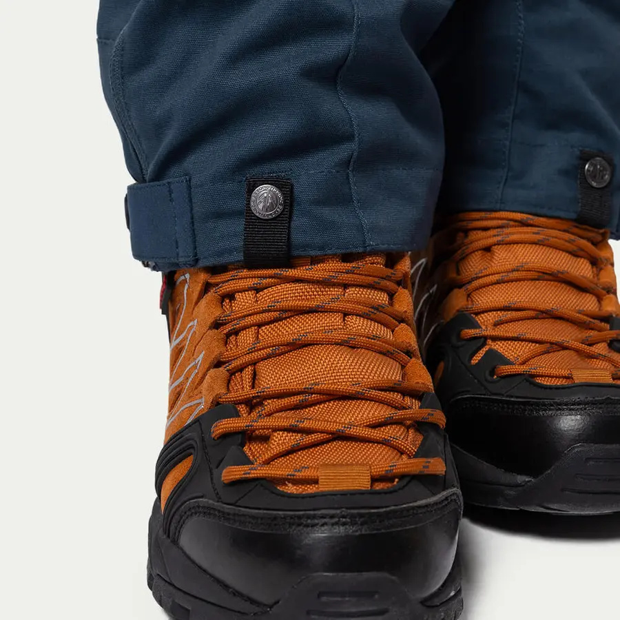 detail Beyond Nordic Sweden Zip-Off modré dámské outdoor kalhoty 2v1 Teflon EcoElite®