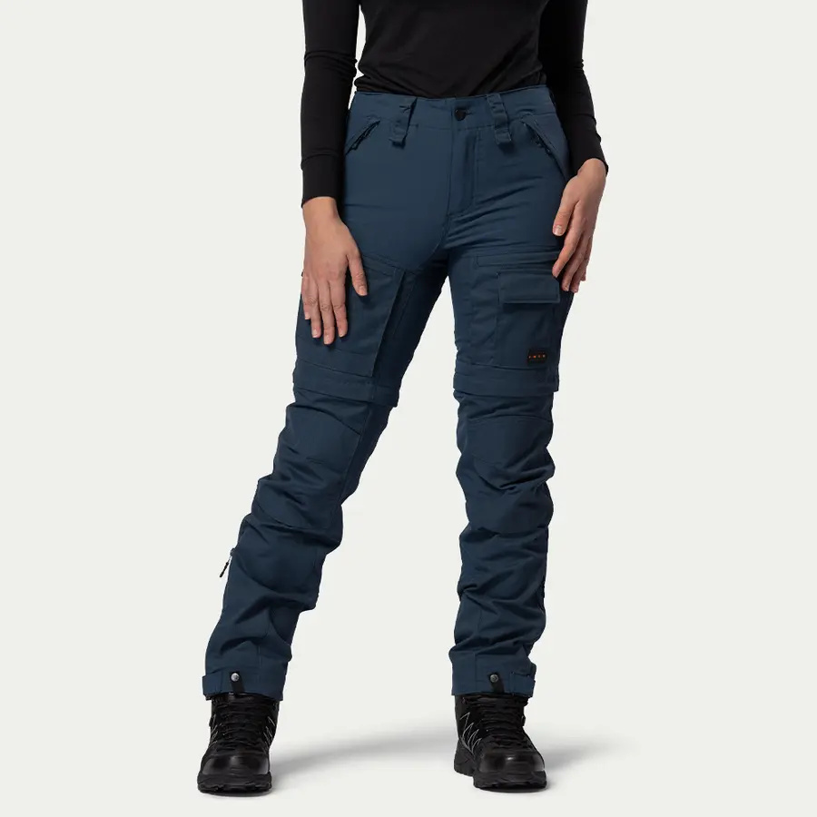 detail Beyond Nordic Sweden Zip-Off modré dámské outdoor kalhoty 2v1 Teflon EcoElite®