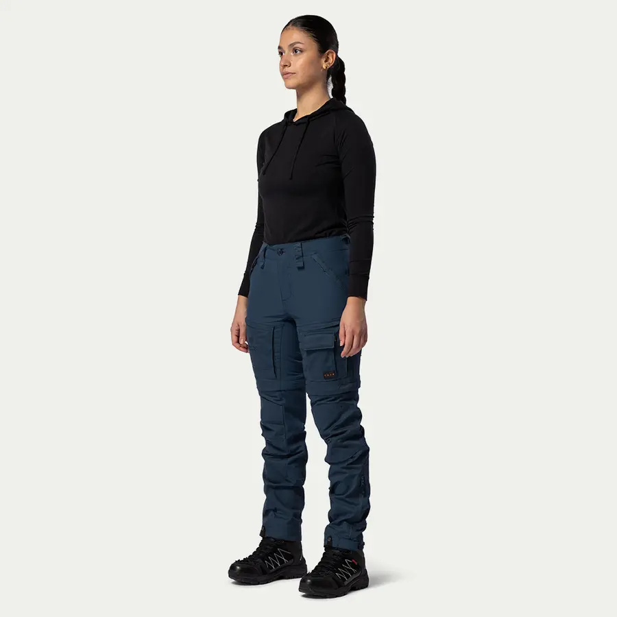 detail Beyond Nordic Sweden Zip-Off modré dámské outdoor kalhoty 2v1 Teflon EcoElite®