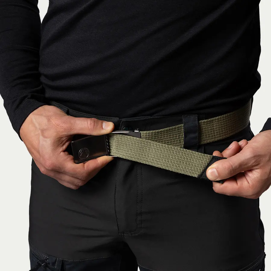 detail Beyond Nordic Sweden BN409 zelený uni pásek s kovovou sponou