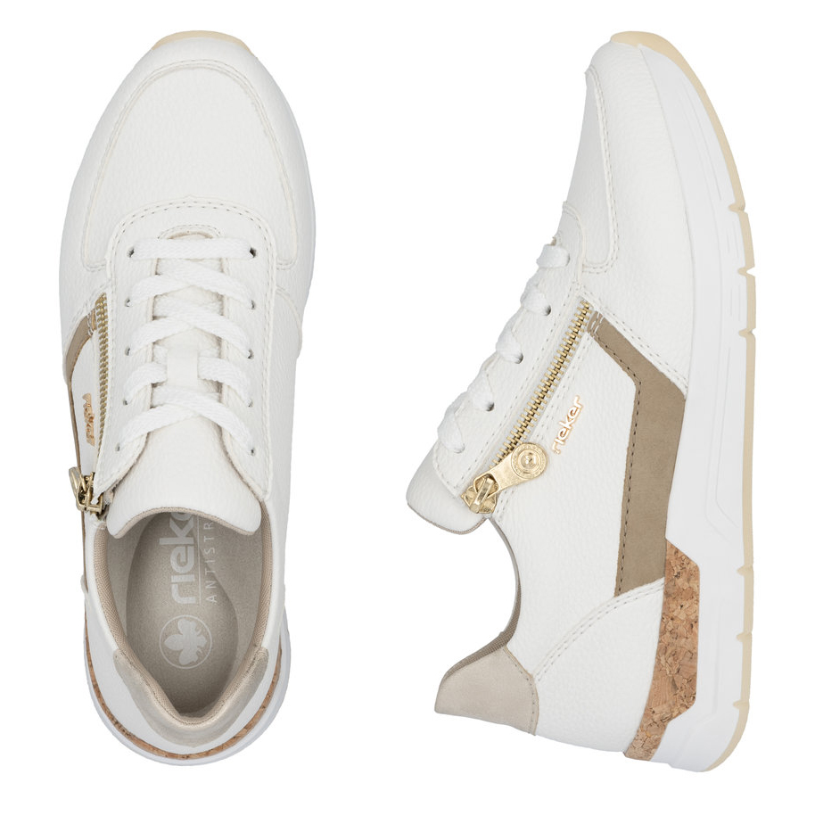 detail RIEKER 58902-80 bílé dámské tenisky