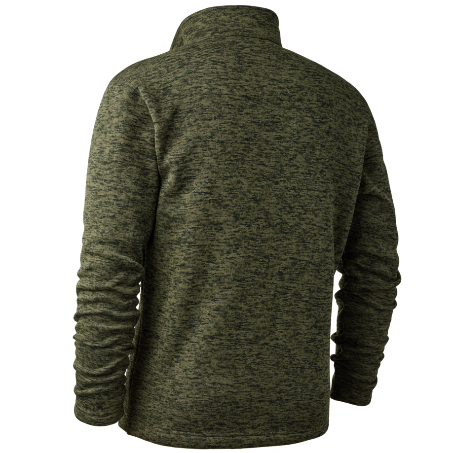 detail Deerhunter Denmark Sarek olivová pánská pletená bunda