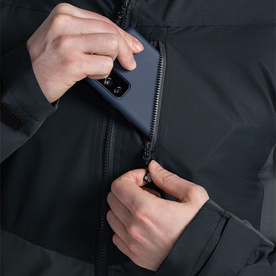 detail KILPI Sonna M černá pánská outdoor bunda s membránou Siberium 10 000 mm