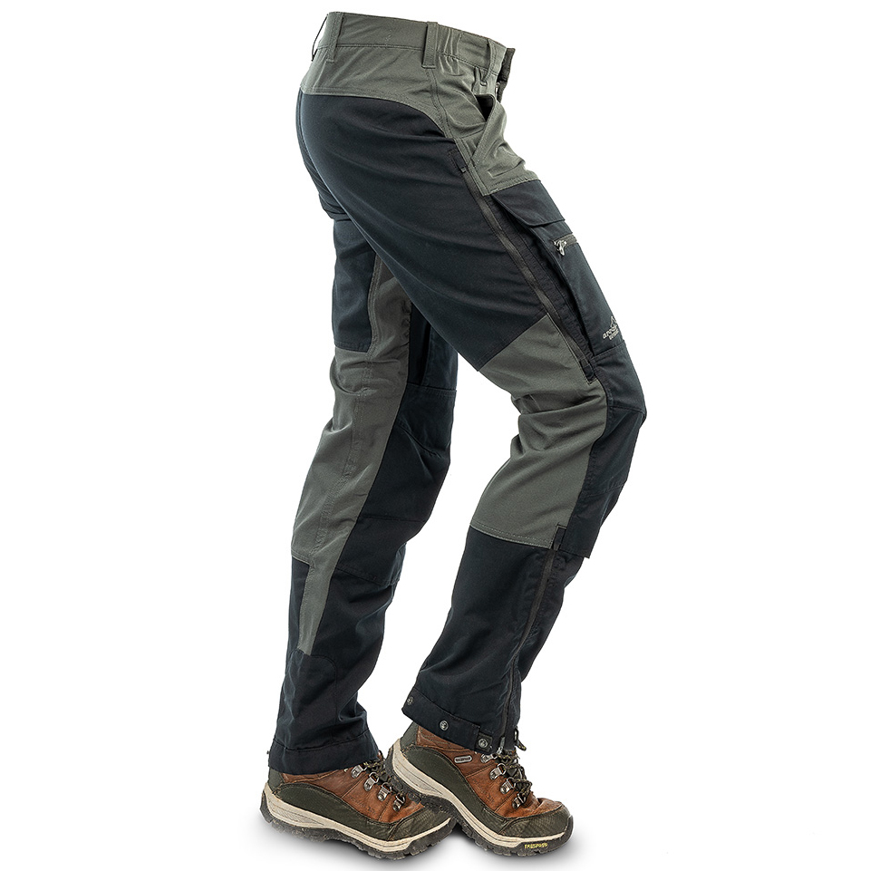 detail ARRAK SWEDEN Hybrid Stretch šedé pánské outdoor kalhoty voděodolné
