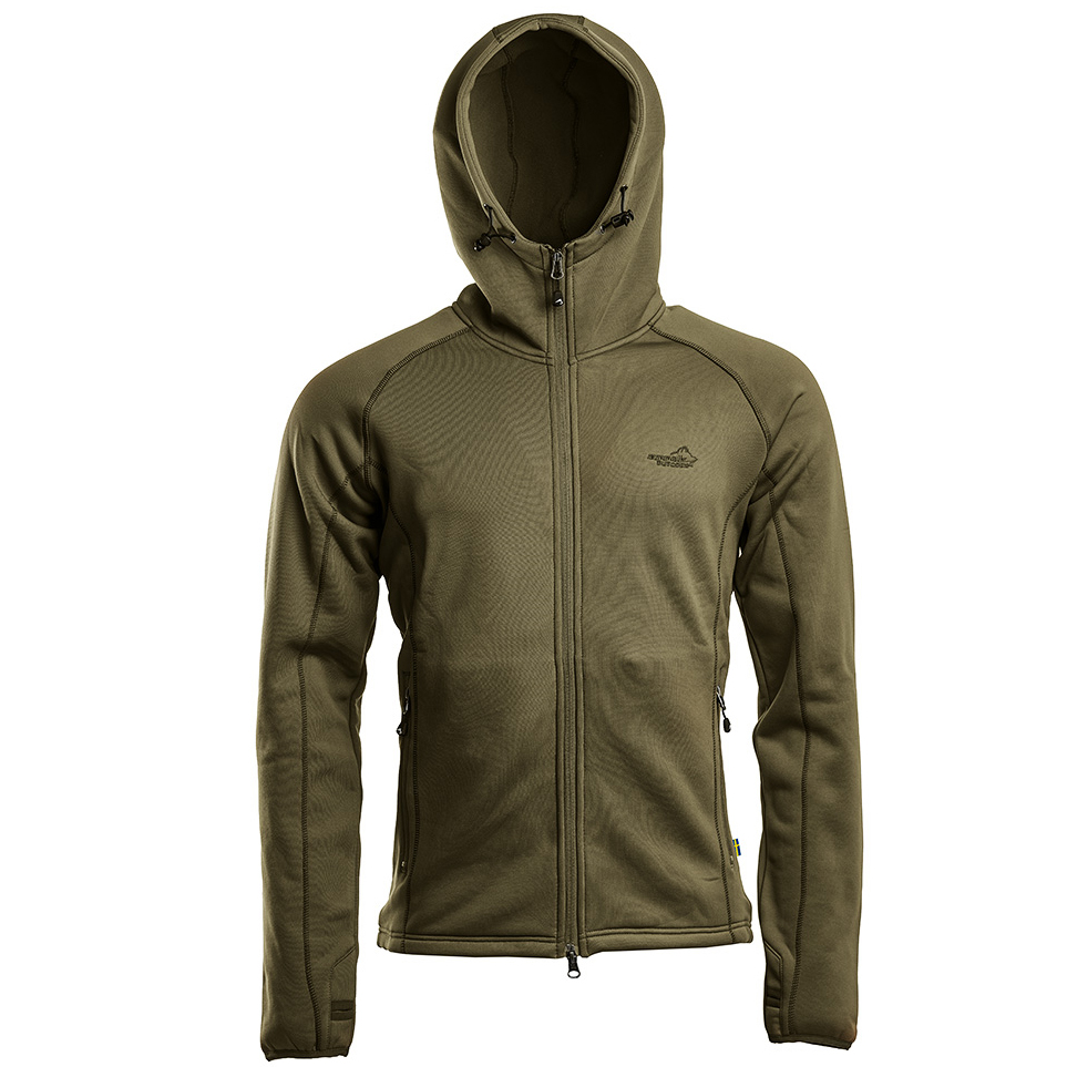 detail ARRAK SWEDEN Power olivová pánská funkční outdoor bunda/mikina