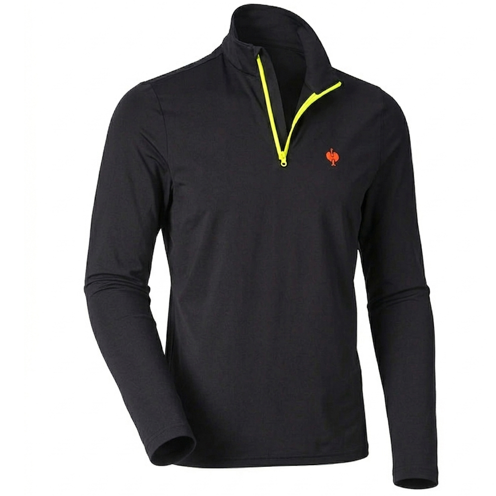 detail Engelbert Strauss 21744 černé pánské letní funkční triko UV ochrana 50 +