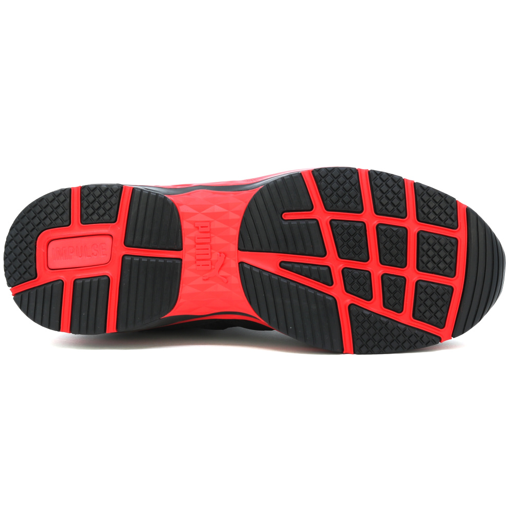 detail PUMA Fuse Motion 2.0 red low S1P ESD HRO Safety shoes