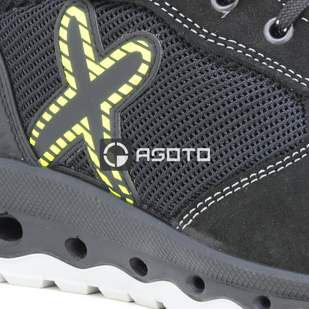 detail EXENA Stardust S1P ESD černá pánská pracovní obuv