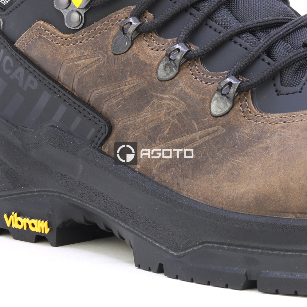 detail BICAP Terrax S7S hnědá pánská kožená odolná pracovní obuv Respitex® membrána