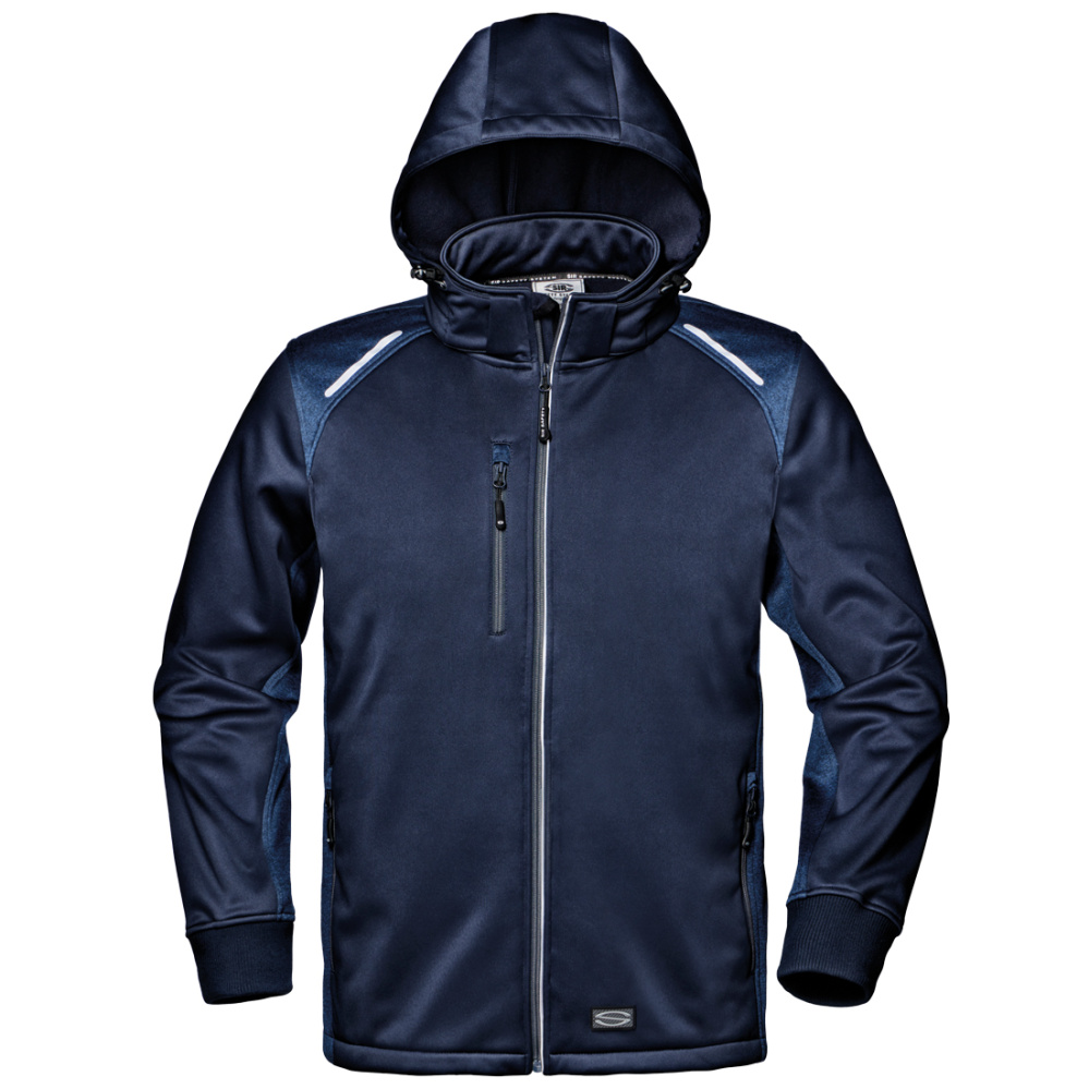detail SIR Navigator modrá pánská softshell bunda