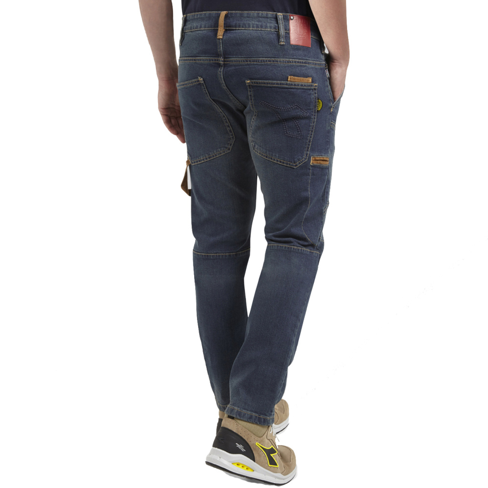 detail DIADORA Stone Plus modré pánské kalhoty Jeans Stretch