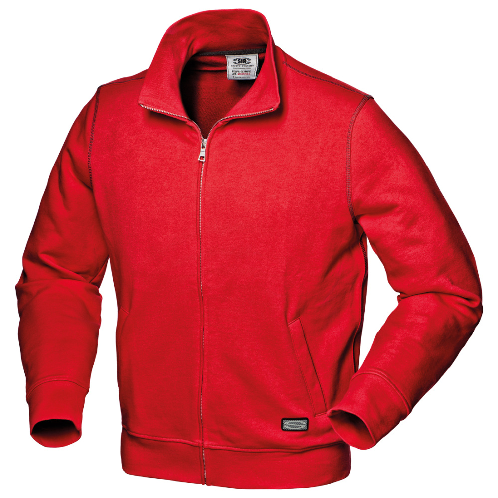 detail SIR Olympic červená pánská mikina zip 100% Ba