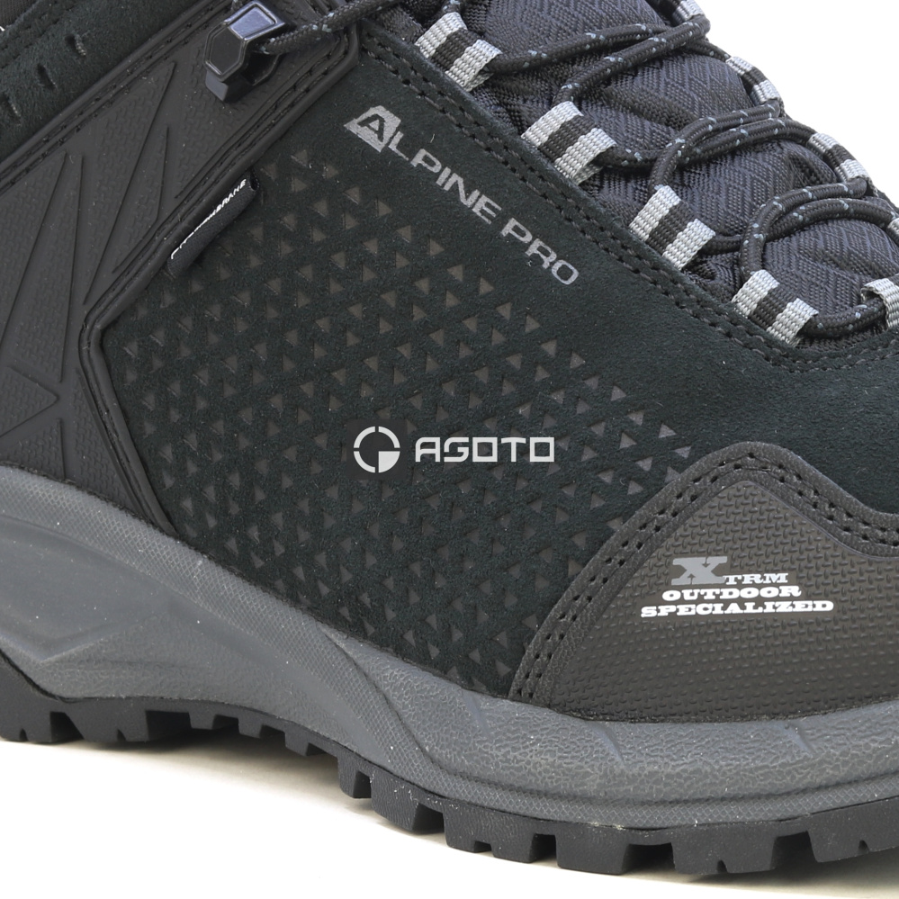 detail ALPINE PRO Erahe černá pánská outdoor obuv PTX membrána
