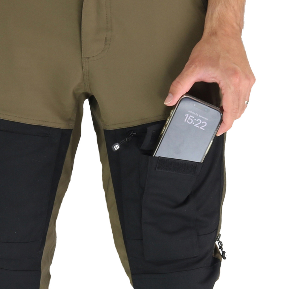 detail Asoto Fjallvik men’s pants comfortable brown DWR water-repellent Stretch