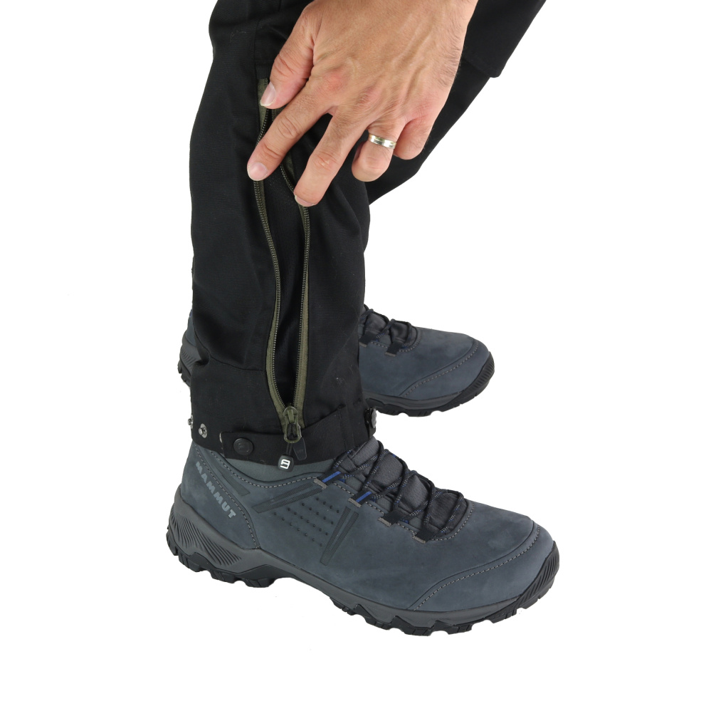 detail Asoto Vattern Zip-Off men's brown outdoor pants with DWR and detachable legs 2in