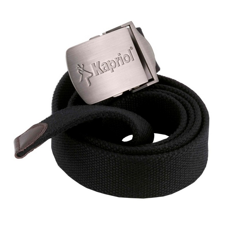 detail KAPRIOL K-Belt černý textilní pásek s kovovou sponou