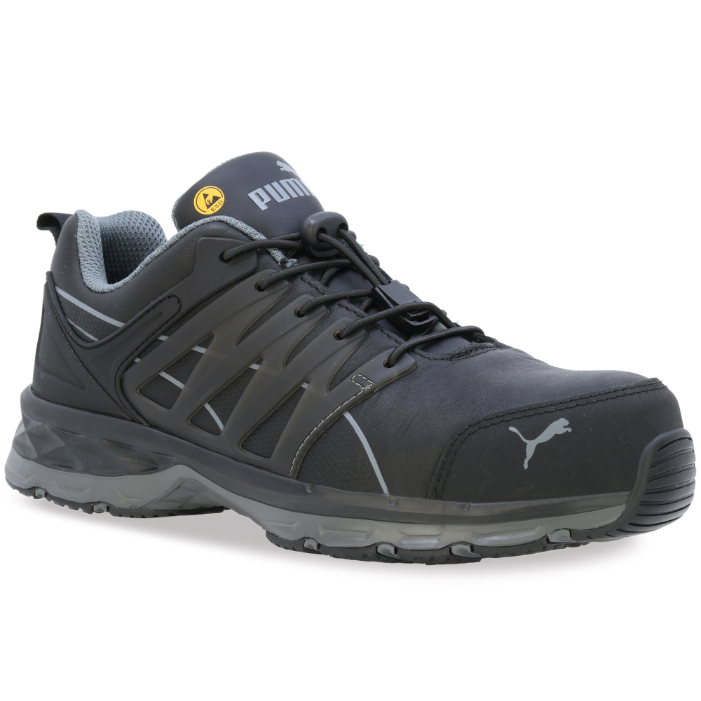 detail PUMA Velocity 2.0 black low S3 ESD HRO Safety shoes