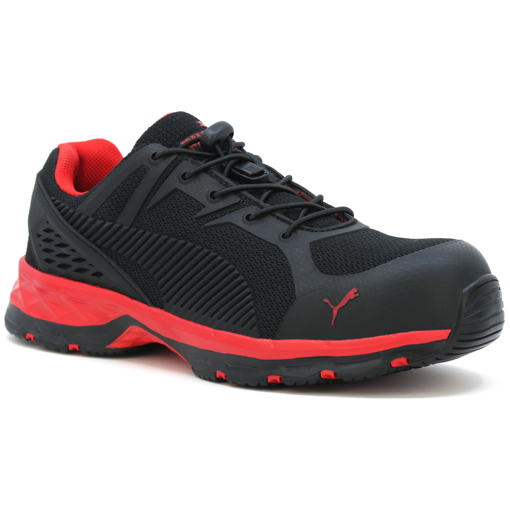 detail PUMA Fuse Motion 2.0 red low S1P ESD HRO Safety shoes