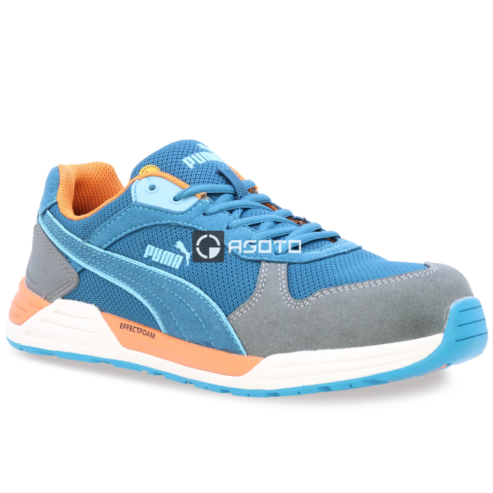 detail PUMA Frontside blue S1P ESD Safety shoes