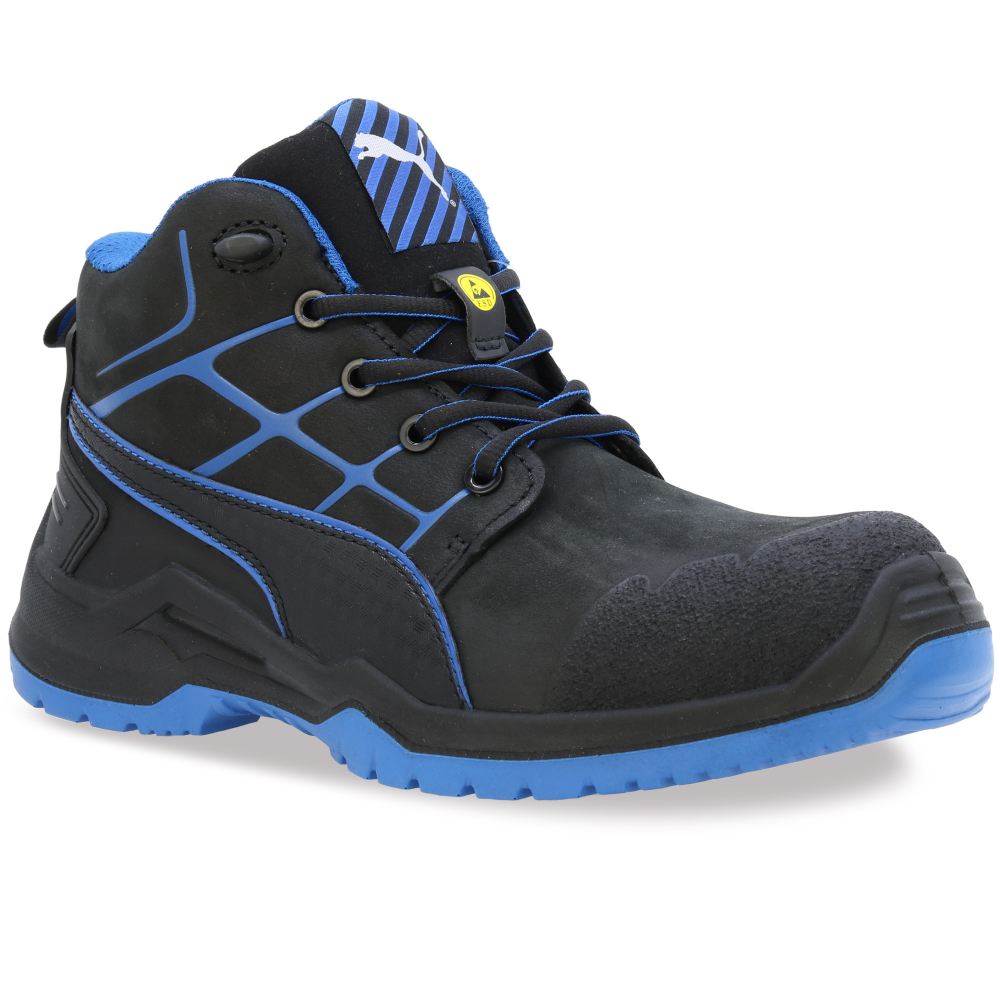 detail PUMA Krypton blue Mid S3 ESD Safety shoes
