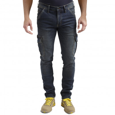 DIADORA Stone Cargo modré pánské kalhoty Jeans Stretch