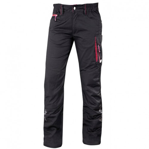 Ardon FLORET černá/růžová dámské kalhoty do pasu