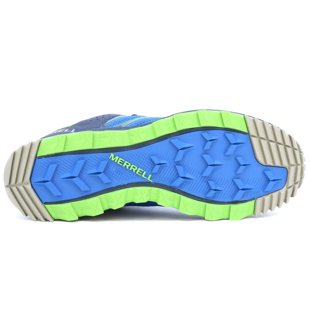detail MERRELL J067197 WILDWOOD modrá pánská sportovní obuv