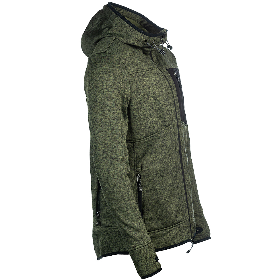 detail ARRAK SWEDEN Wildlife pánská olivová flexibilní outdoor bunda