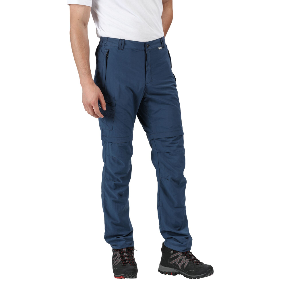 detail REGATTA Leesville Z/O 2v1 modré pánské outdoor kalhoty