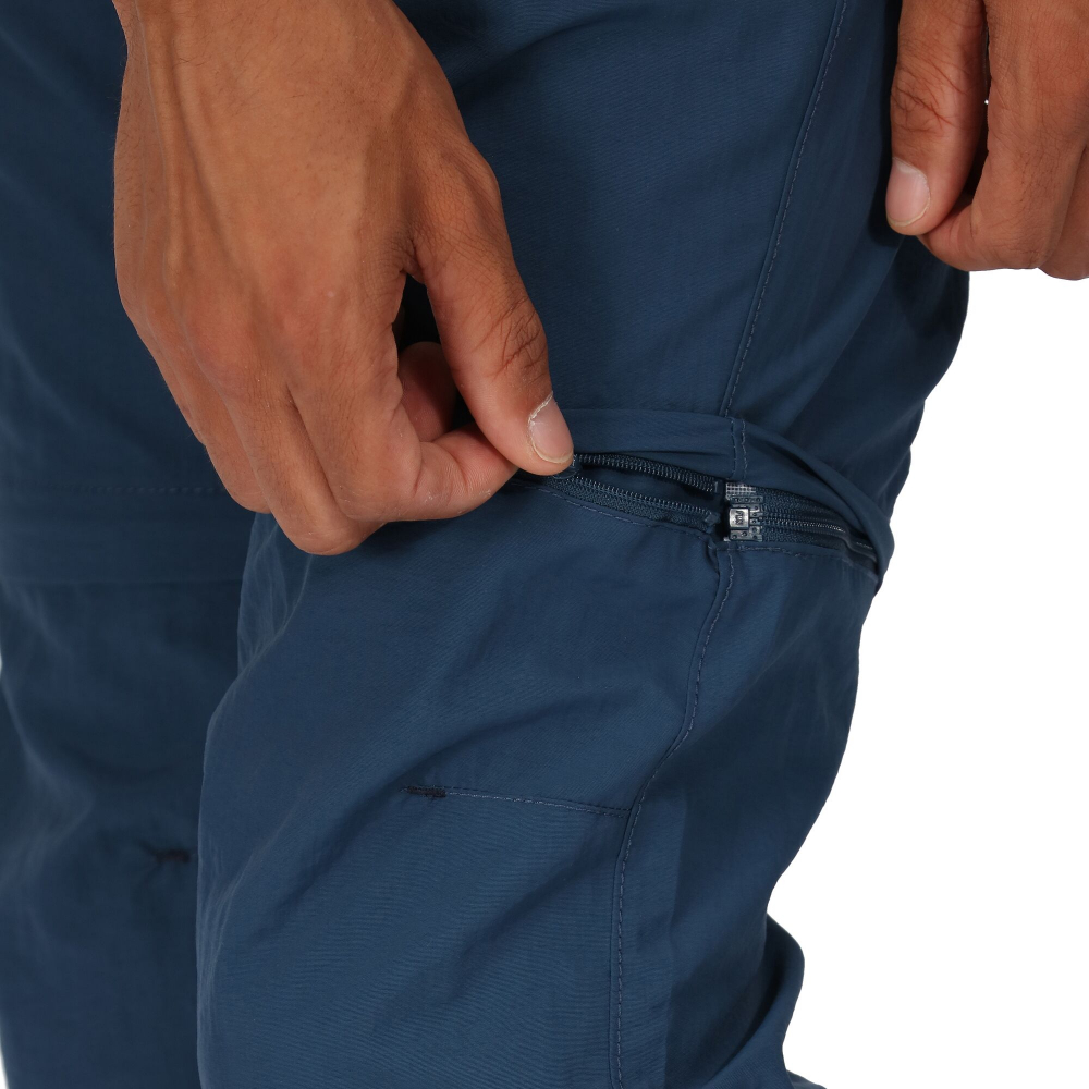 detail REGATTA Leesville Z/O II 2v1 modré pánské outdoor kalhoty