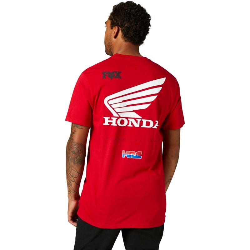 detail FOX Honda Wing Premium červené pánské triko 100% Ba