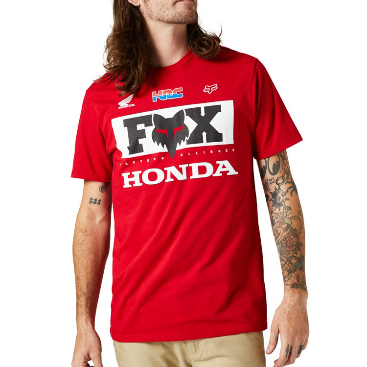 detail FOX Honda Premium červené triko 100% Ba