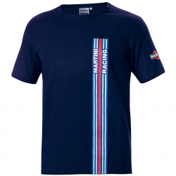 SPARCO Martini Racing Stripes modré pánské triko Stretch