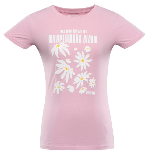 ALPINE PRO Norda růžové dámské stretch triko